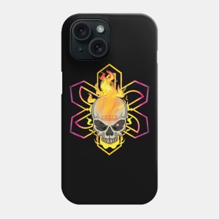 Teethgrinder Flaming Skull Phone Case