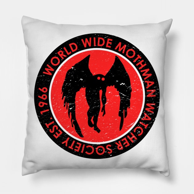 MothMan Watchers Pillow by nickbeta