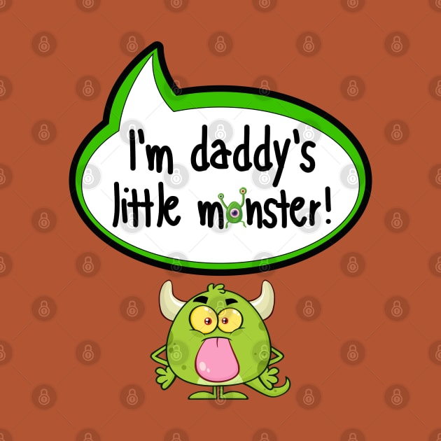 I'm Daddy's Little Monster - Halloween Clothing by The Little Ones Collection