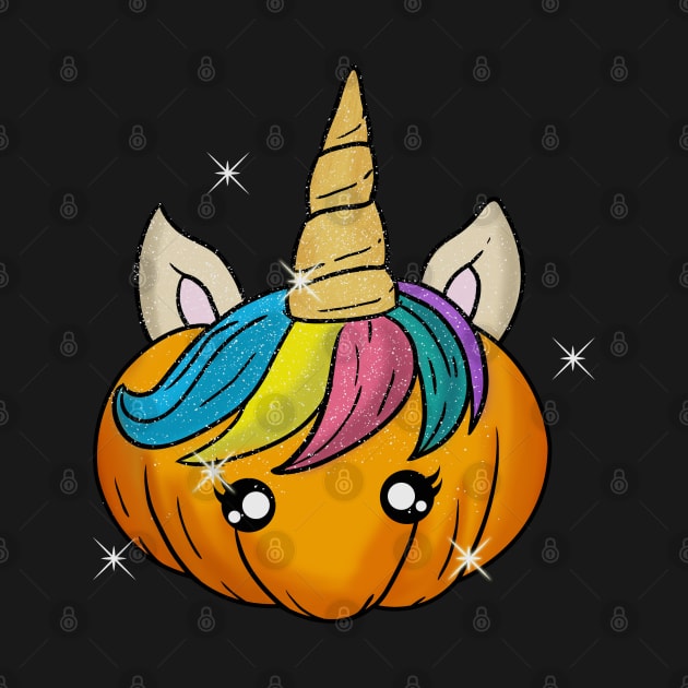 Halloween Unicorn Pumpkin Cute by E