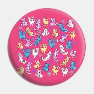 Colourful Cats Pin