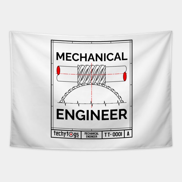 Mechanical Engineer Tapestry by techy-togs
