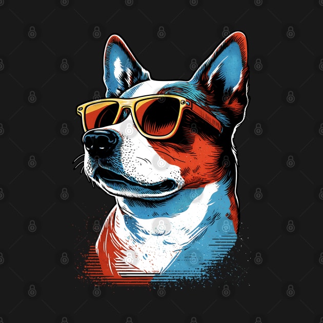 Funny Cool Dog Wearing Sunglasses by Juka