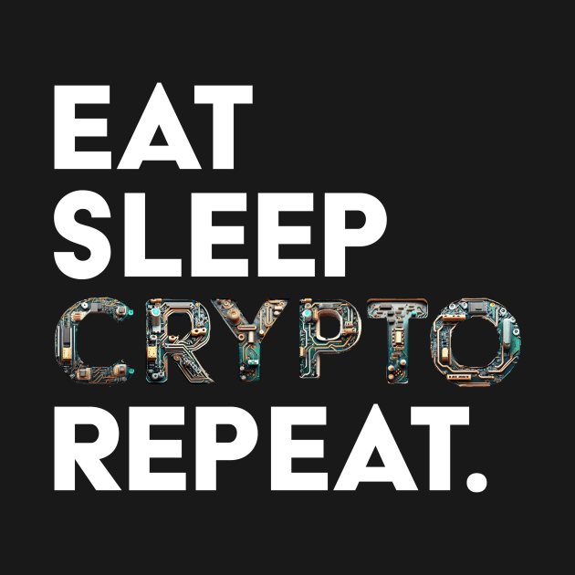 Eat, Sleep, Crypto, Repeat by Integritydesign