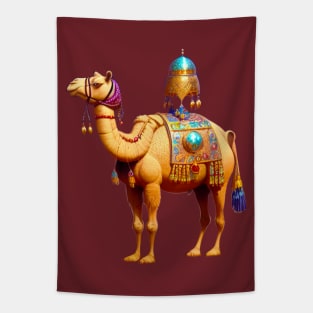 Cosmic Arabic Camel Tapestry