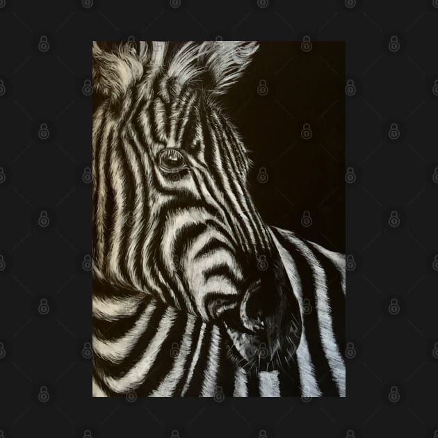 Zebra Portrait by Artbythree