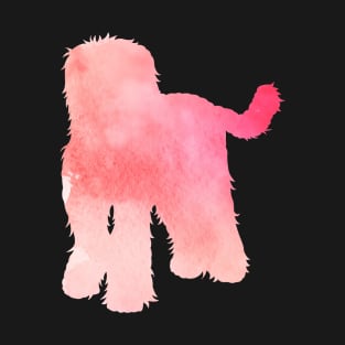 Pink Goldendoodle / Labradoodle Silhouette T-Shirt
