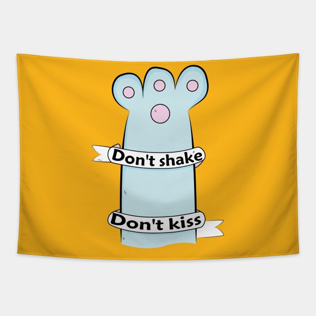 big cat say don't shake don't kiss Tapestry by JHFANART