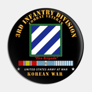 3rd ID - Korean War w KOREA War SVC Pin