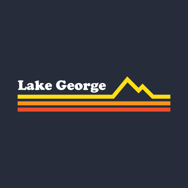 Lake George NY Retro Vintage Style Mountains by PodDesignShop