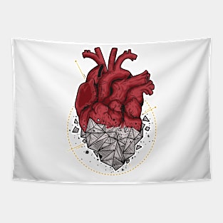 geometric heart Tapestry