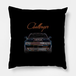 Dodge Challenger Front End & Rear End Design Pillow