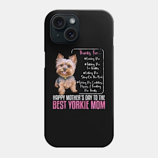 Happy Mother's Day To The Best Yorkie Mom - Yorkie Dog Mommy Phone Case