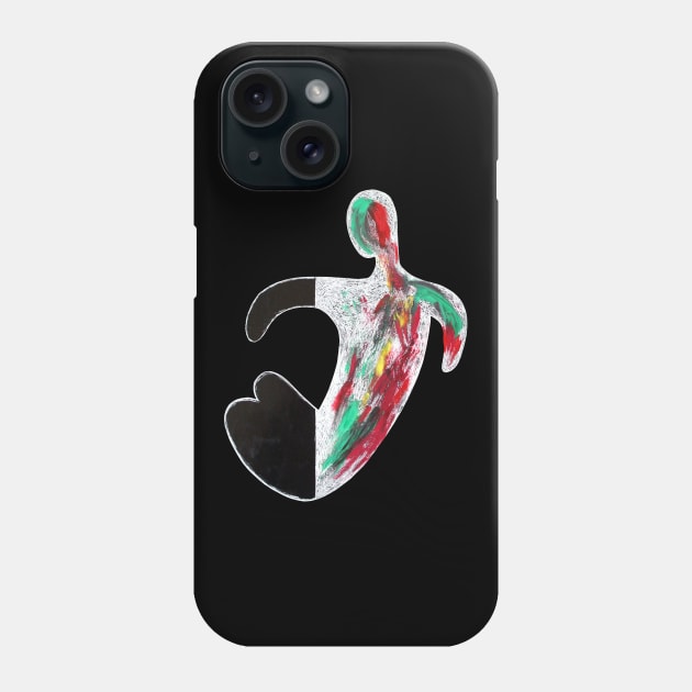Abstract Anatomy Naked Body Colorful Ink Painting Strokes Phone Case by Inogitna Designs