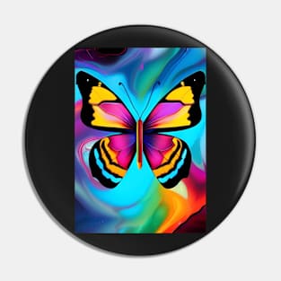 PSYCHEDELIC PURPLE WINGED BUTTERFLY Pin