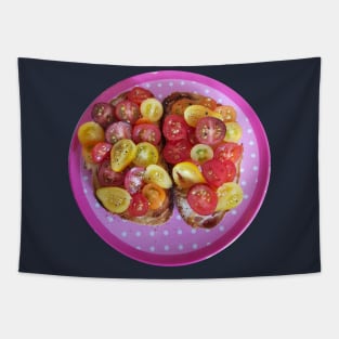 Tomato Pink Plate Tapestry