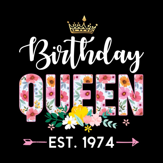 Birthday Queen Perfect Top 50th Birthday Floral B-day Gift For Women by truong-artist-C