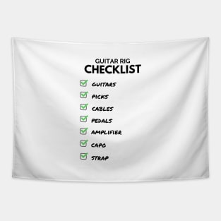 Guitar Rig Checklist Light Theme Tapestry