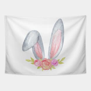 Easter bunny ears with floral Tapestry