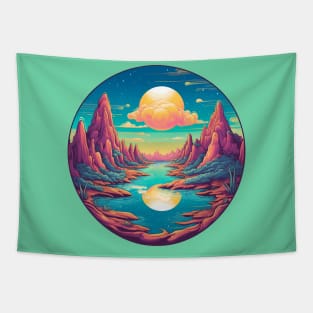 Surreal Dreamscape: Lake of Serenity Tapestry