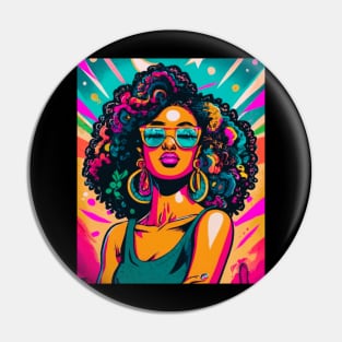 Black Girl Magic Afro Melanin Queen African American Women Pin