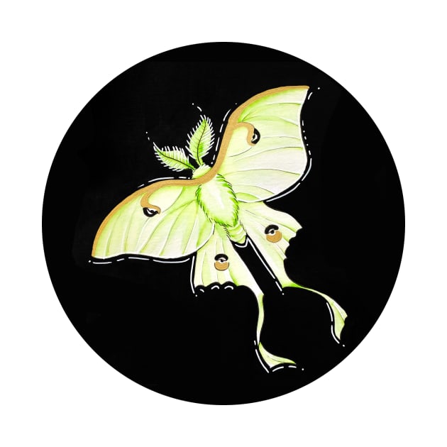 Luna Moth Circle by Leonie Jonk