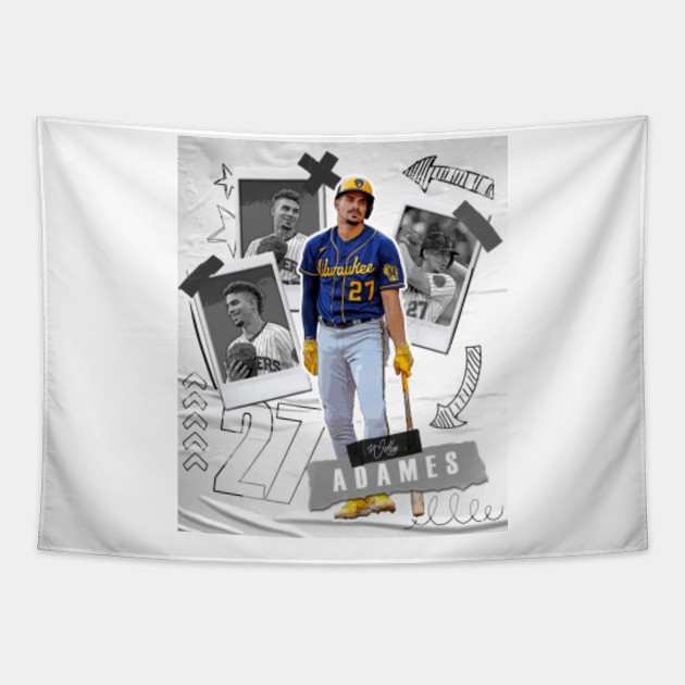 Rinkha Willy Adames Baseball Edit Tapestries Brewers Kids T-Shirt