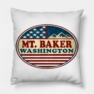 Snowboarding Mount Baker T Shirt Washington Skiing Tee Ski Pillow
