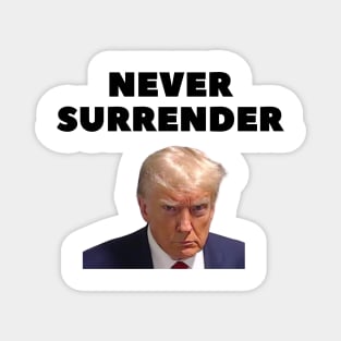 donald trump Mugshot 2024 never surrender. Magnet