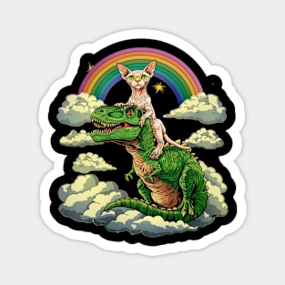 Cat Dinosaur Invasion Magnet