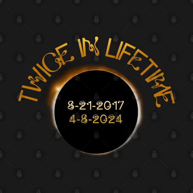 Total solar eclipse twice in a lifetime 2024 by Qrstore