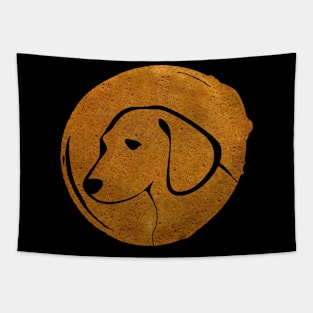 Dog_coffee_stain Tapestry