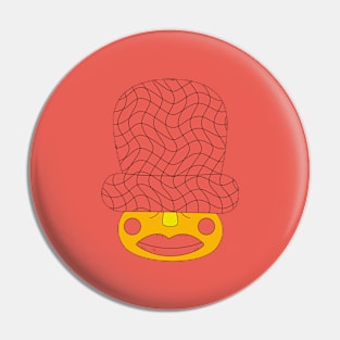 Red Big Hat Granny Pin