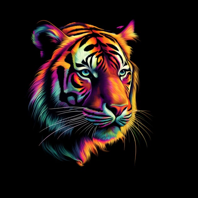 Neon Tiger by Everythingiscute