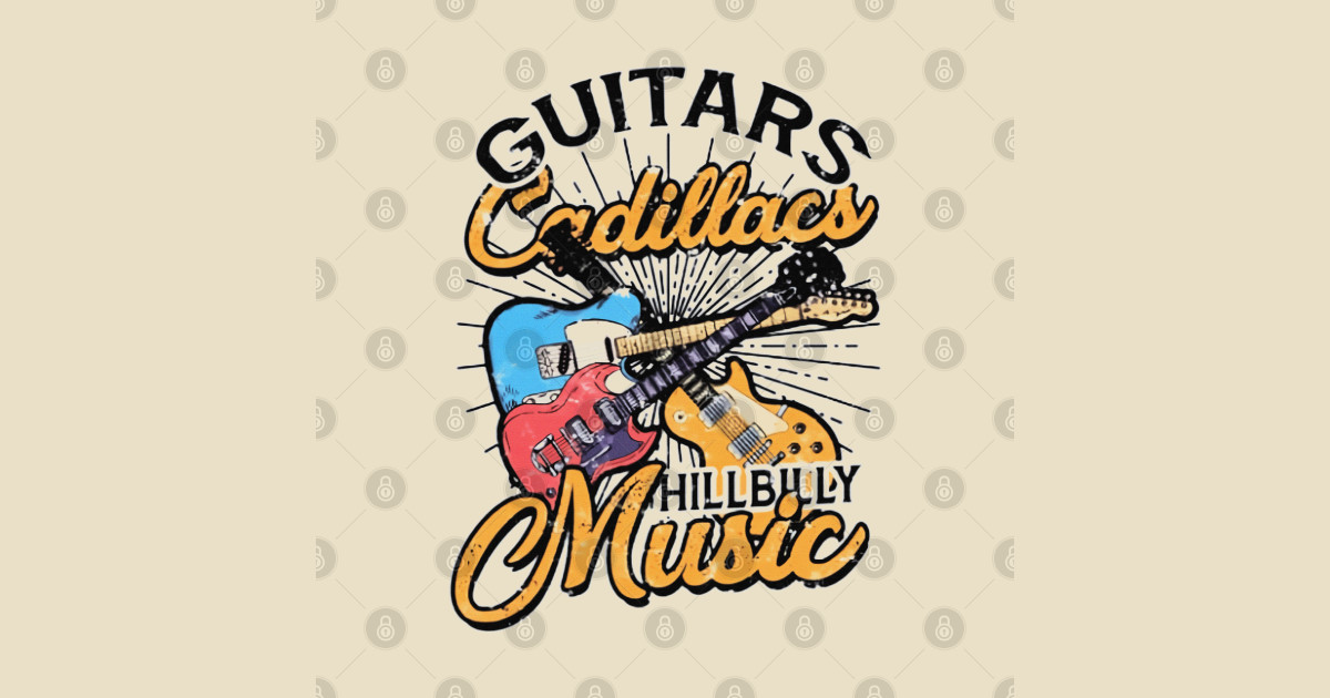 Guitars Cadillacs Hillbilly Music Graphic Design Dwight Yoakam T