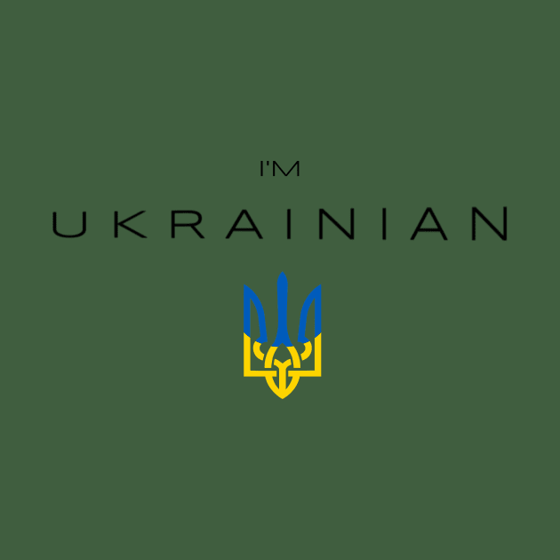 I am Ukrainian Flag Trident by Yasna