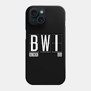 BWI - Baltimore USA Airport Code Souvenir or Gift Shirt Phone Case