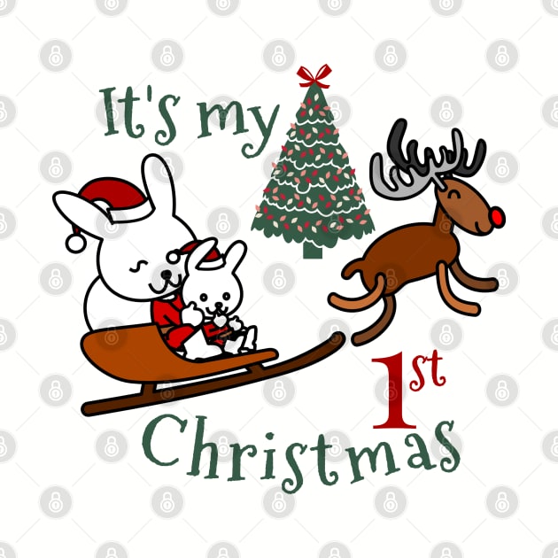 It’s My First Christmas Santa Mouse by MedleyDesigns67