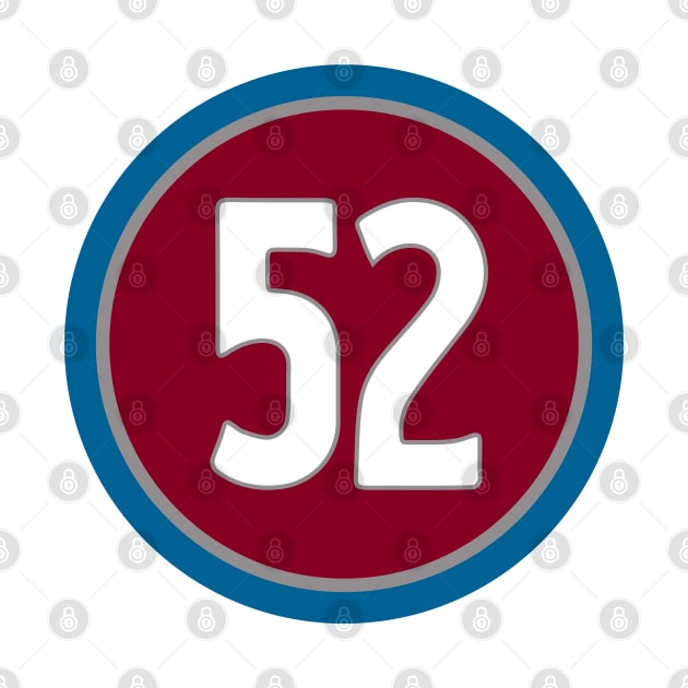 Adam Foote Number 52 Jersey Colorado Avalanche Inspired by naesha stores