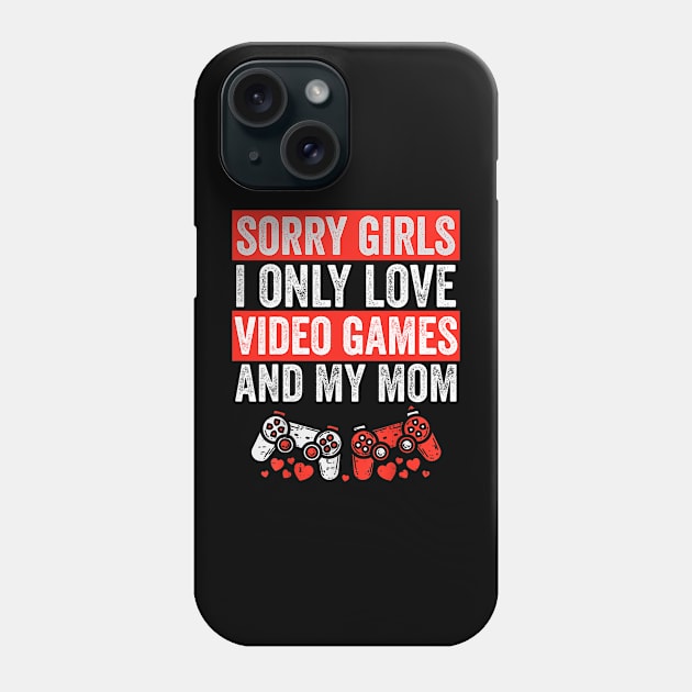 Boys Valentines Day Design for Kids Video Games Funny Gamer Phone Case by Neldy