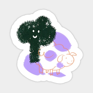 Sheep Broccoli Magnet