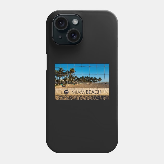 Miami Beach Volleyball Net Lummus Park Phone Case by WayneOxfordPh