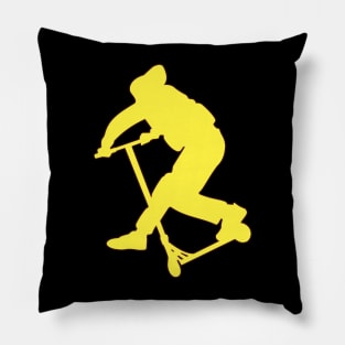 Stunt scooter boy CANCAN yellow Pillow