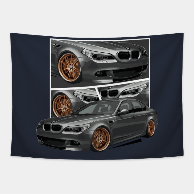 BMW M5 E60 Classic Tapestry by Cruise Dresses