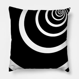 Black and White Golden Circles Pillow