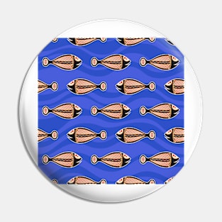 Abstract aboriginal art fish Pattern Pin