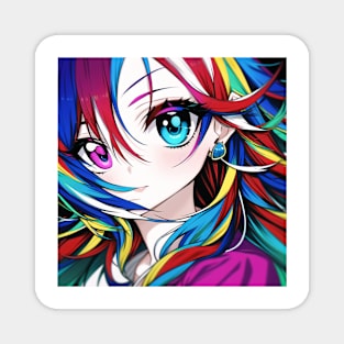 Rainbow Haired Girl Magnet