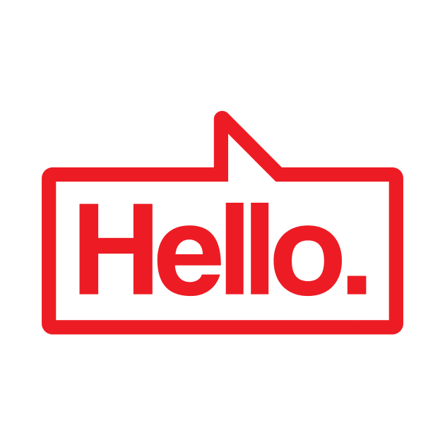 Hello - Talking Shirt (Red) by jepegdesign