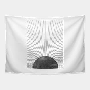 Abstract black sun Tapestry