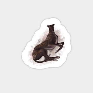 Greyhound brindle flowers design Magnet